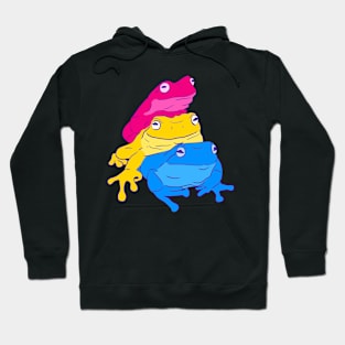 Pansexual Pride Frog Stack Hoodie